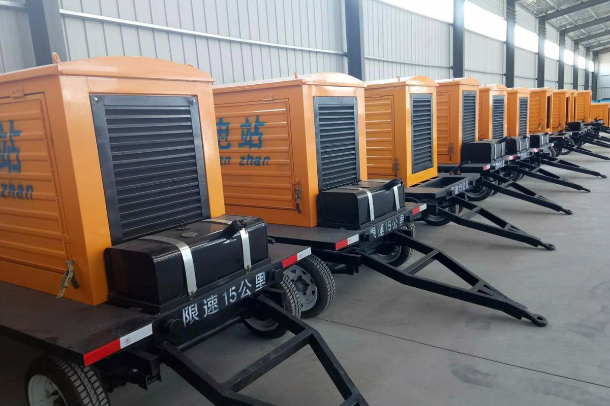 合阳发电机租赁施工现场